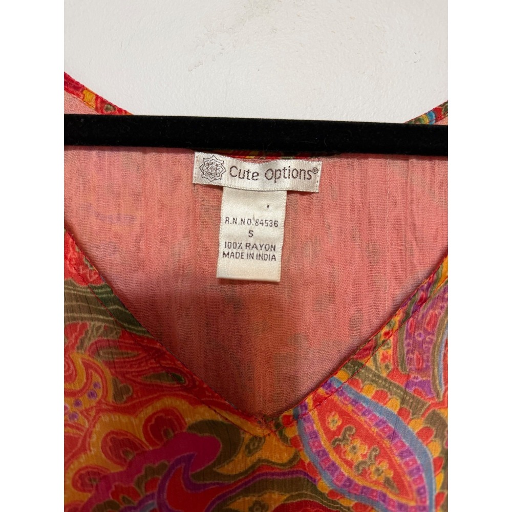 Cute Options Boho Paisley Dress Womens Small Indie Femme Festival Cottagecore - Picture 6 of 7